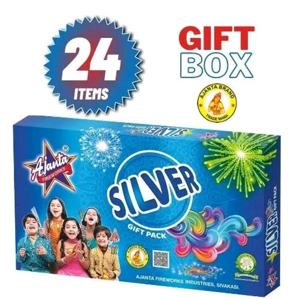 Ajantha Fireworks Giftboxes Silver - 24 Items