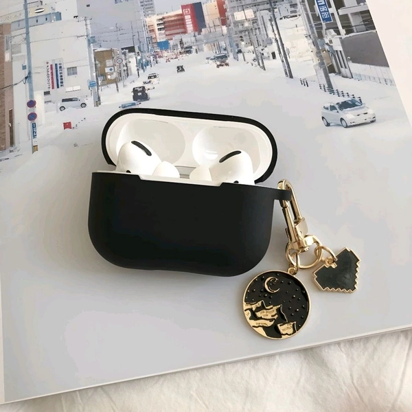 Airpods With Black Cover