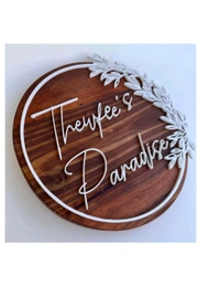 wooden sign board - Red, 12*18 Inch