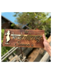 wooden sign board - Red, 12*18 Inch