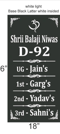 Led Name Plate 2*2.5 - Web Orange