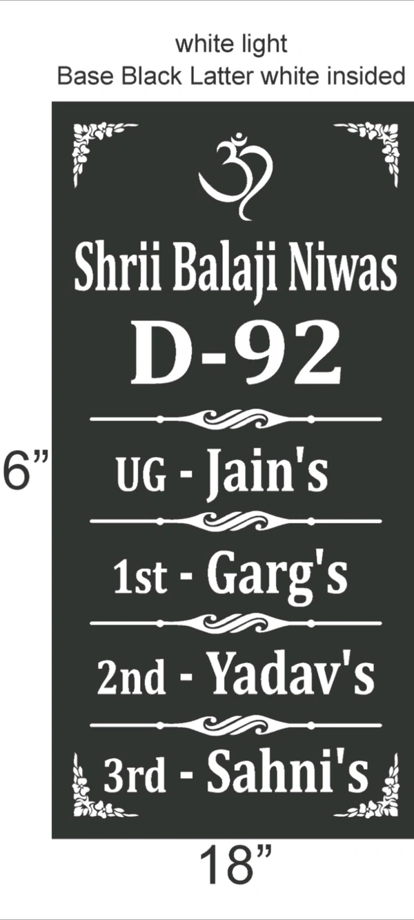 Led Name Plate 2*2.5 - Web Orange