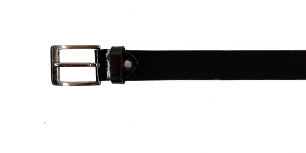 "MEN'S LEATHER BLACK COLOR KANTA BUCKLE BELT  SIZE-(LENGTH-OVER SIZE,WIDTH-35MM" - SIZE-(LENGTH-OVER SIZE,WIDTH-35MM, 6