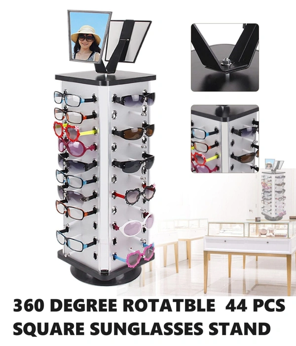 360 Degree Rotable 44 Pcs Square Sunglasses Stand