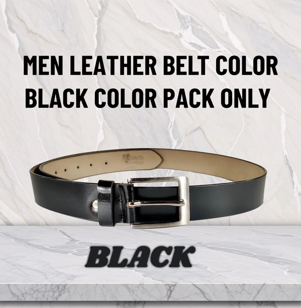 "MEN'S LEATHER BLACK COLOR KANTA BUCKLE BELT  SIZE-(LENGTH-OVER SIZE,WIDTH-35MM"