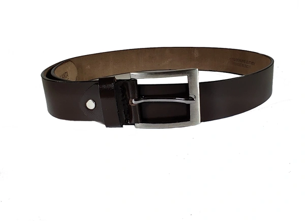 "MEN'S LEATHER BROWN COLOR KANTA BUCKLE BELT  SIZE-(LENGTH-OVER SIZE,WIDTH-35MM" - SIZE-(LENGTH-OVER SIZE,WIDTH-35MM, 6