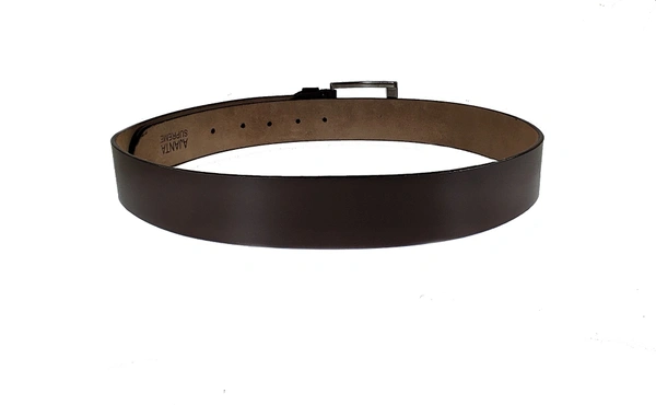 "MEN'S LEATHER BROWN COLOR KANTA BUCKLE BELT  SIZE-(LENGTH-OVER SIZE,WIDTH-35MM" - SIZE-(LENGTH-OVER SIZE,WIDTH-35MM, 6