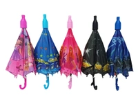 POLYSTER  MIX COLOR MULTI CARTOON PRINTED WITH CUP KIDS UMBRELLA SIZE 19 INCHES  - FREE, 6