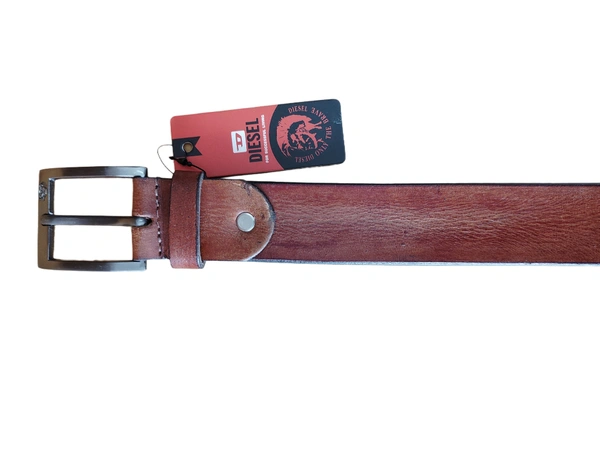 40 MM BRANDED MENS GENUNINE LEATHER TAN COLOR BELT SIZE--42-52(6 SIZE) - MIX, 06