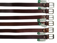 40 MM BRANDED MENS GENUNINE LEATHER BROWN COLOR BELT SIZE--42-52(6 SIZE) - MIX, 06