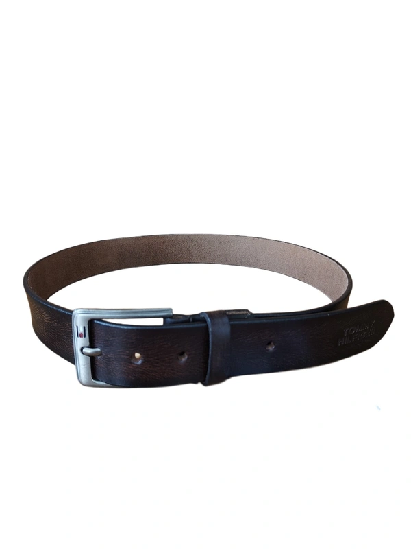 40 MM BRANDED MENS GENUNINE LEATHER HAND PAINTED BLACK COLOR BELT SIZE--42-52(6 SIZE) - MIX, 06