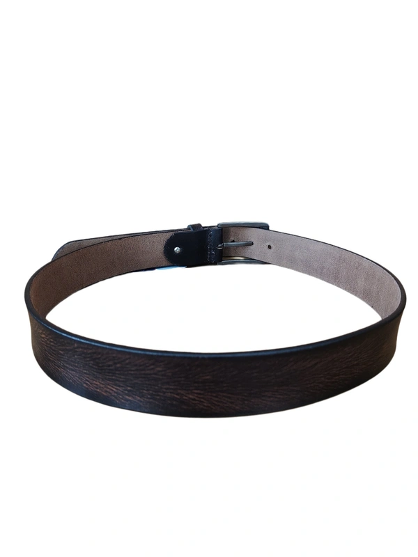 40 MM BRANDED MENS GENUNINE LEATHER HAND PAINTED BLACK COLOR BELT SIZE--42-52(6 SIZE) - MIX, 06