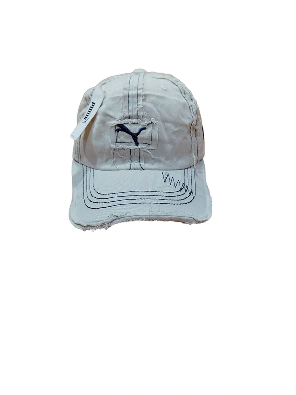 MEN'S EMBROIDERED COTTON MATERIAL MULTI COLOR STYLISH CAP CLOSURE TYPE METAL BUCKLE  - FREE SIZE, 6