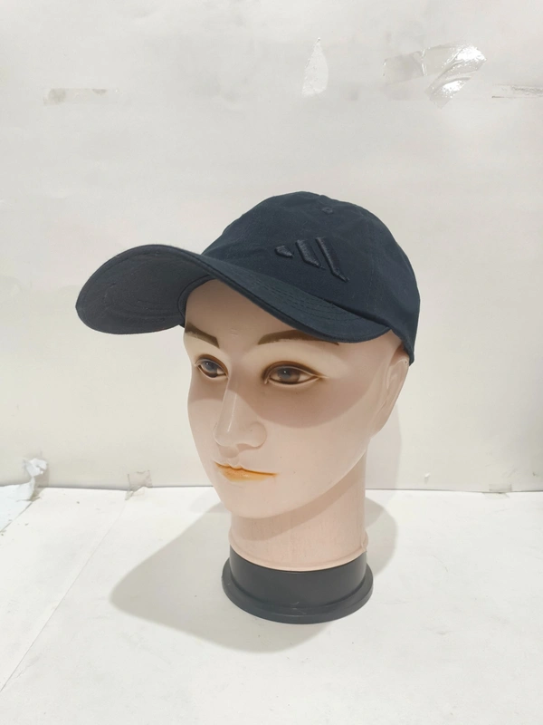 MEN'S  EMBROIDERD COTTON MATERIAL BLACK COLOR STYLISH CAP CLOSURE TYPE -METAL BUCKLE  - FREE SIZE, 6