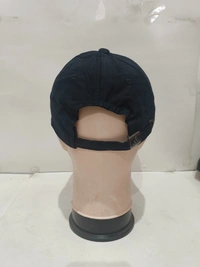 MEN'S  EMBROIDERD COTTON MATERIAL BLACK COLOR STYLISH CAP CLOSURE TYPE -METAL BUCKLE  - FREE SIZE, 6