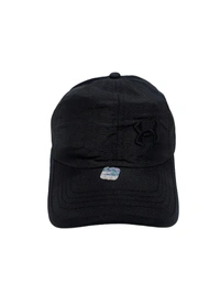 MEN'S EMBROIDERED PARASHUITE MATERIAL BLACK COLOR STYLISH CAP CLOSURE TYPE -METAL BUCKLE  - FREE SIZE, 6