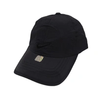 MEN'S EMBROIDERED PARASHUITE MATERIAL BLACK COLOR STYLISH CAP CLOSURE TYPE -METAL BUCKLE  - FREE SIZE, 6