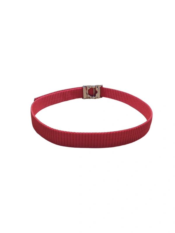 KIDS INDIAN NYLON MULTI COLOR MIX DESIGN ARMY BUCKLE BELT  - SMALL, 12