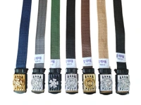 KIDS INDIAN NYLON MULTI COLOR SPINNER ARMY BUCKLE BELT  - SMALL, 12