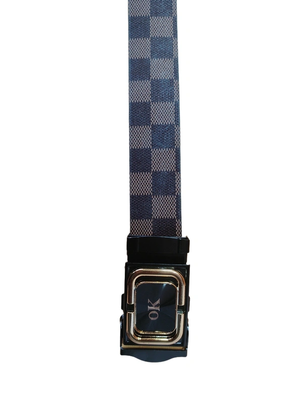 MENS PU LEATHER  WITH BLACK COLOR MIX DESIGN ARMY BUCKLE BELT  - FREE, 6
