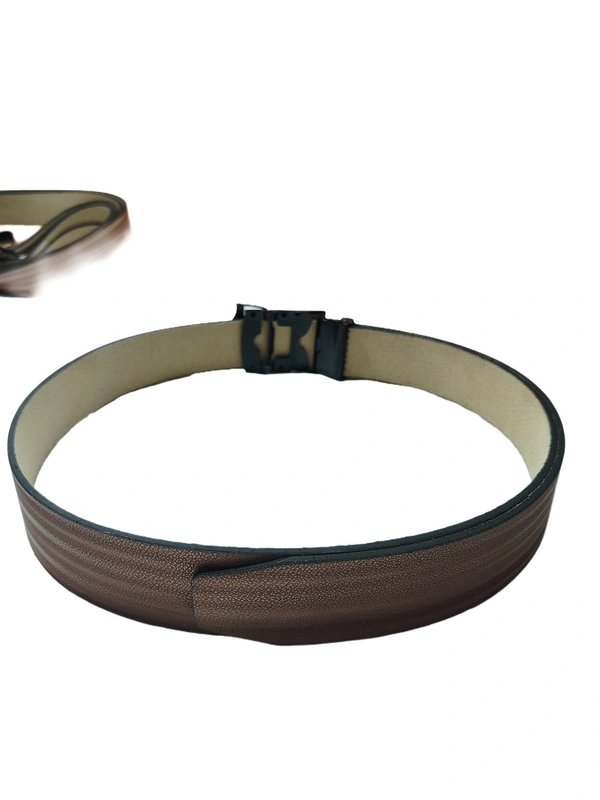 MENS PU LEATHER  WITH BLACK COLOR MIX DESIGN ARMY BUCKLE BELT  - FREE, 6