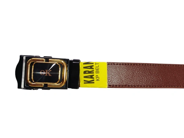 MENS PU LEATHER  WITH BLACK MIX DESIGN ARMY BUCKLE BELT  - FREE, 6