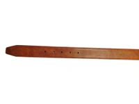 MENS PU LEATHER TAN COLOR HEAVY PIN HOLE BUCKLE   BELT  - FREE, 6