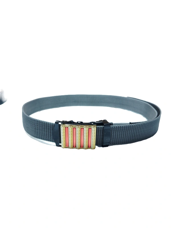 MENS CHINA  IMPORTED NYLONE MULTI COLOR MIX DESIGN AUTO BUCKLE BELT  - FREE, 12