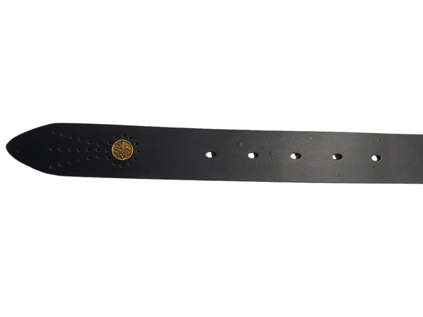 MENS PU LEATHER BLACK COLOR HEAVY KANTA BUCKLE BELT  - FREE, 6