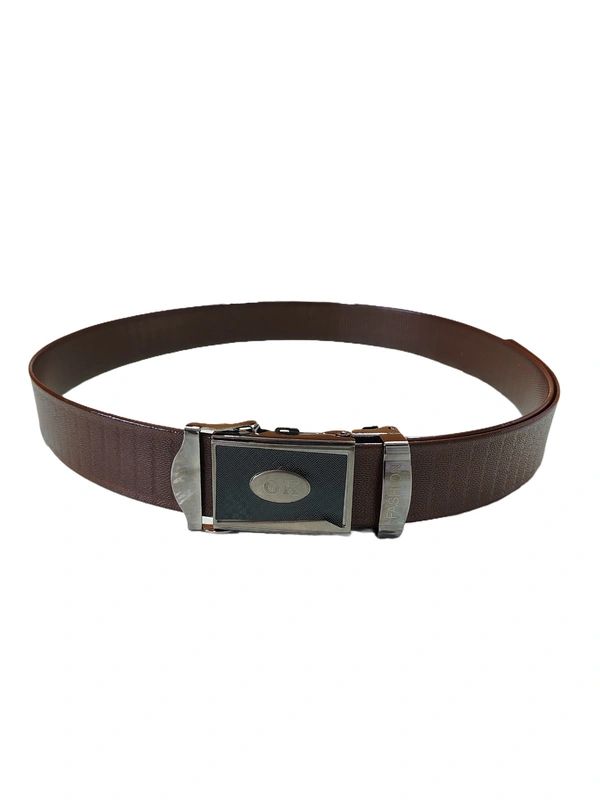 MENS CHINA SHEET PATTI WITH ARMY BUCKLE BROWN COLOR BELT - FREE, 6