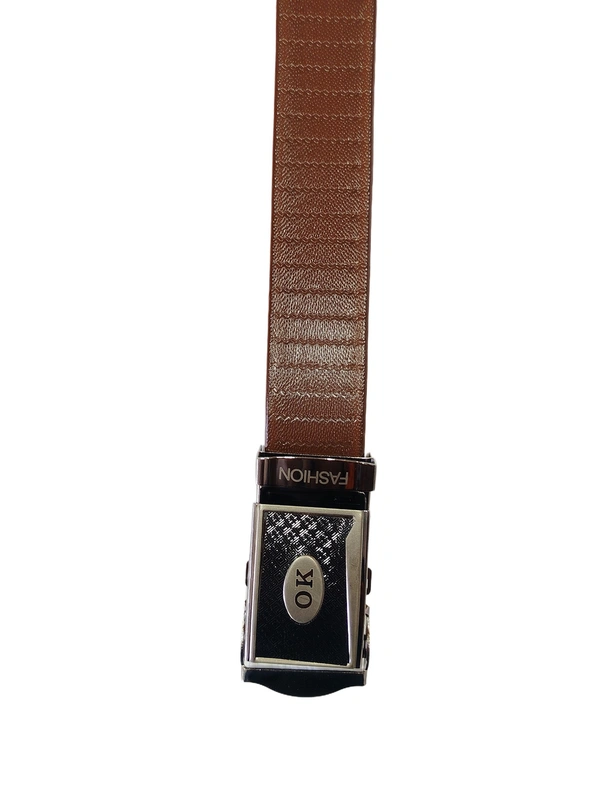 MENS CHINA SHEET PATTI WITH ARMY BUCKLE BROWN COLOR BELT - FREE, 6