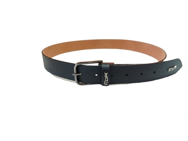 MENS PU LEATHER BLACK COLOR HEAVY KANTA BUCKLE BELT  - FREE, 6