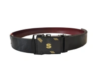 MENS RUBBER SHEETS PATTI WITH ARMY BUCKLE BLACK  COLOR BELT  - FREE, 6