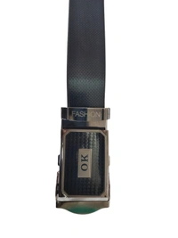 MENS RUBBER SHEETS PATTI WITH ARMY BUCKLE BLACK  COLOR BELT  - FREE, 6