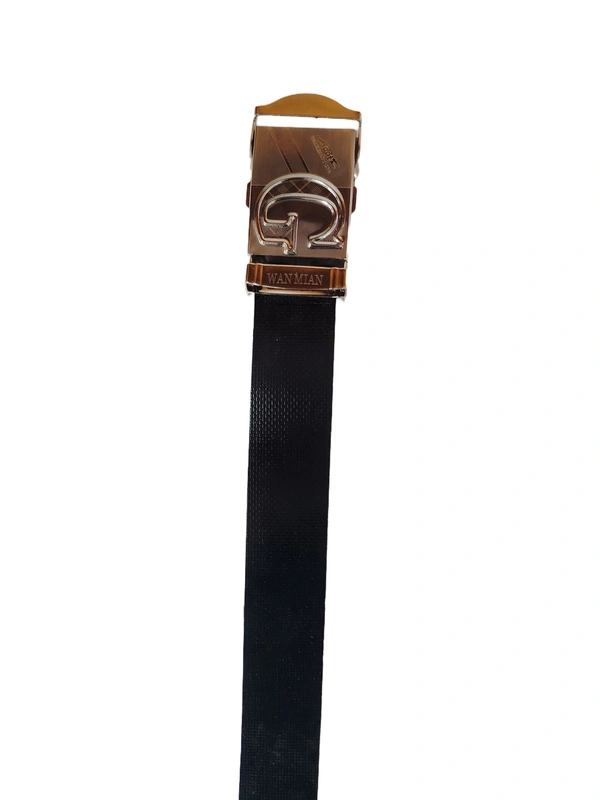 MENS RUBBER SHEET PATTI WHITH ARMY BUCKLE BLACK COLOR BELT  - FREE, 6