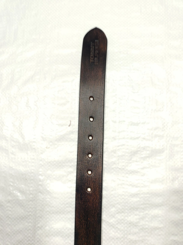 MENS  GENUINE LEATHER BROWN COLOR MIX  SIZE HEAVY KANTA BUCKLE BELT  - FREE, 6