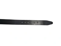MENS GENUINE LEATHER BLACK COLOR HEAVY PIN WHOLE BUCKLE MIX SIZE BELT - FREE, 6