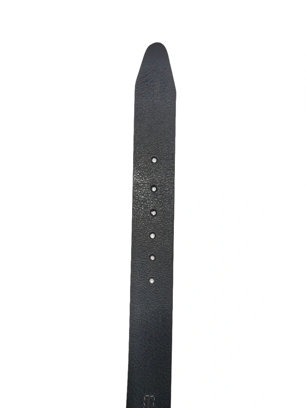 MENS GENUINE LEATHER BLACK COLOR HEAVY PIN WHOLE BUCKLE MIX SIZE BELT - FREE, 6