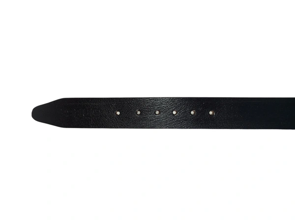 MENS  GENUINE LEATHER BLACK COLOR MIX  SIZE HEAVY KANTA BUCKLE BELT - FREE, 6