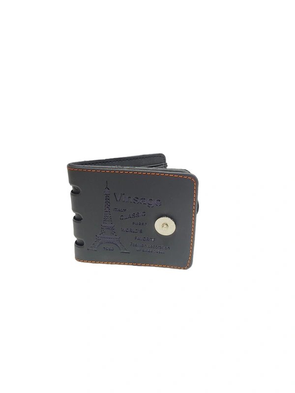 MENS 2 FOLD MIX COLOR STYLISH PU LEATHER WALLET - FREE, 6