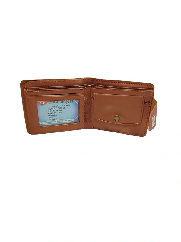 MENS 2 FOLD MIX COLOR STYLISH PU LEATHER WALLET - FREE, 6