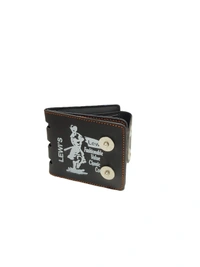 MENS 2 FOLD MIX COLOR STYLISH PU LEATHER WALLET - FREE, 6