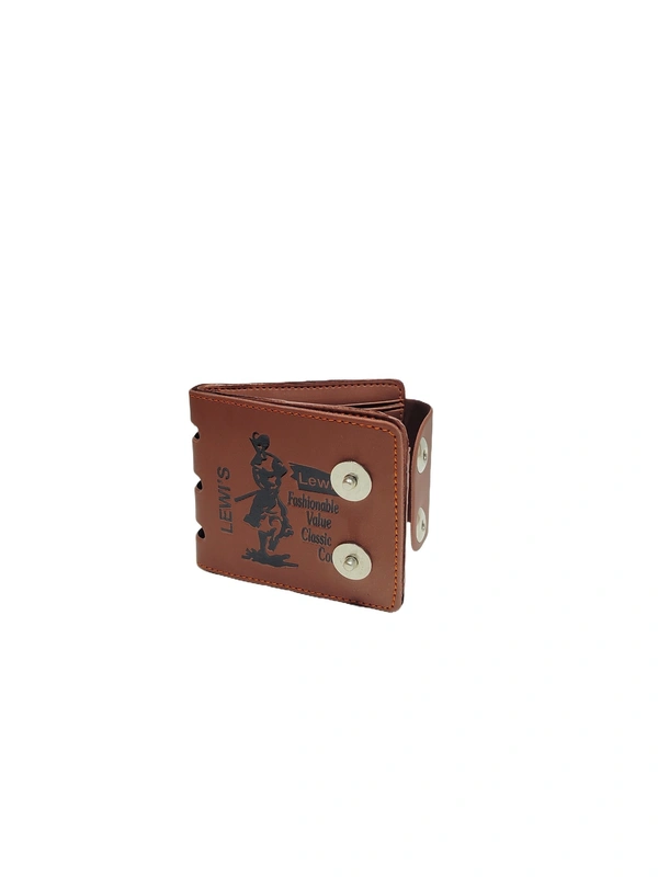 MENS 2 FOLD MIX COLOR STYLISH PU LEATHER WALLET - FREE, 6