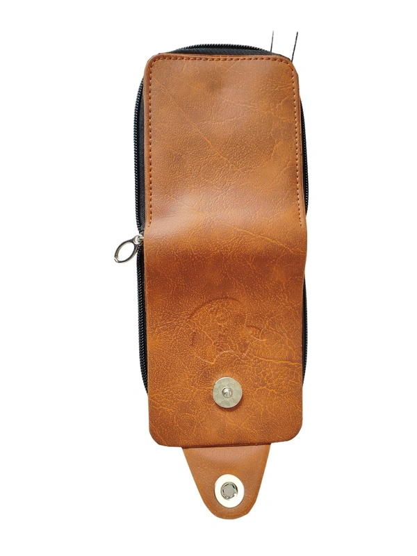 MENS 2 FOLD MIX COLOR STYLISH PU LEATHER WALLET WITH ZIP CLOSURE - FREE, 6