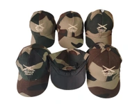 MENS COTTON ARMY PRINTED EMBROIDERED DESIGN CAPS FITTING -VELCRO  - FREE, 6