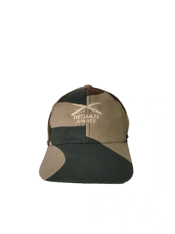 MENS COTTON ARMY PRINTED EMBROIDERED DESIGN CAPS FITTING -VELCRO  - FREE, 6