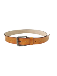 MENS GENUINE LEATHER TAN COLOR MIX SIZE HEAVY KANTA BUCKLE BELT  - FREE, 6