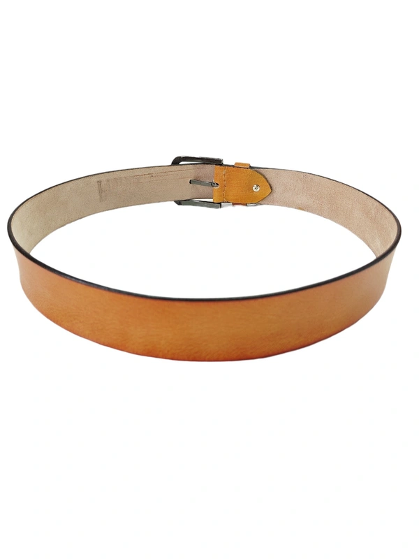 MENS GENUINE LEATHER TAN COLOR MIX SIZE HEAVY KANTA BUCKLE BELT  - FREE, 6