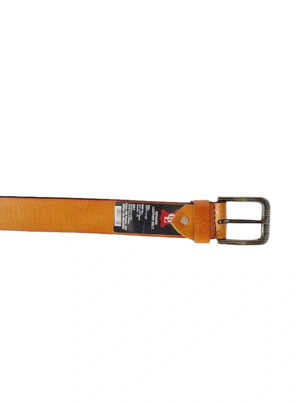 MENS GENUINE LEATHER TAN COLOR MIX SIZE HEAVY KANTA BUCKLE BELT  - FREE, 6