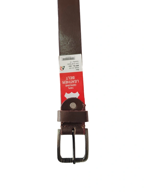 40 MM MENS GENUINE LEATHER  BROWN COLOR BELT SIZE 40-50(6 SIZE) - FREE, 6